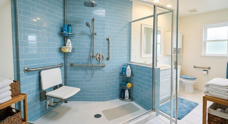 Senior Shower Installation in South Portland, ME